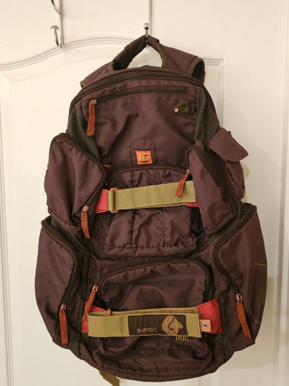Burton Distortion Snowboarding Ski Backpack Gorpcorer CPU Utility Brown/Orange